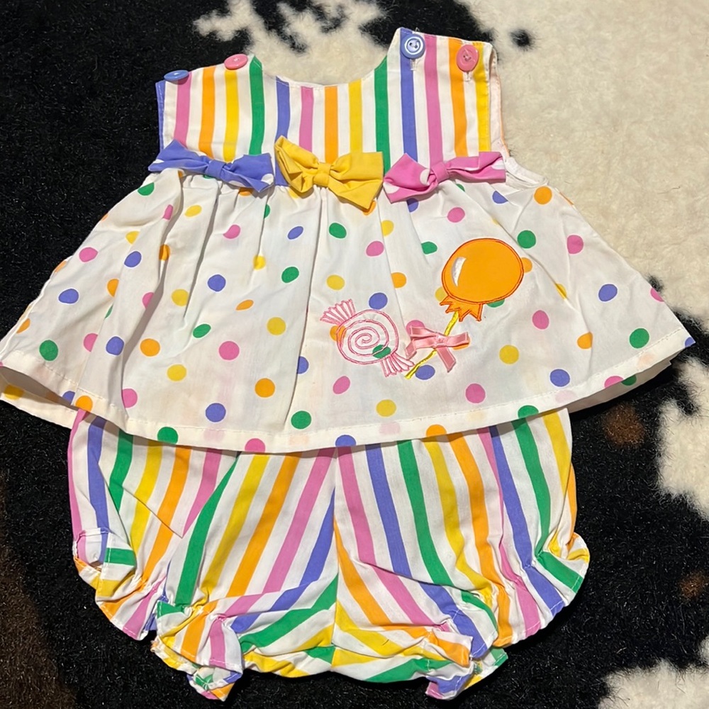 Small Stars candy lane two piece set size 3-6 months